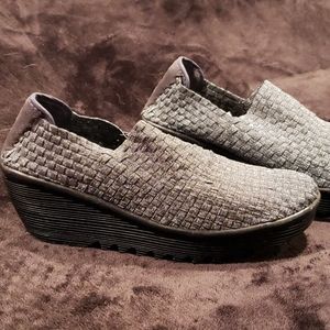 Silver slip on shoes